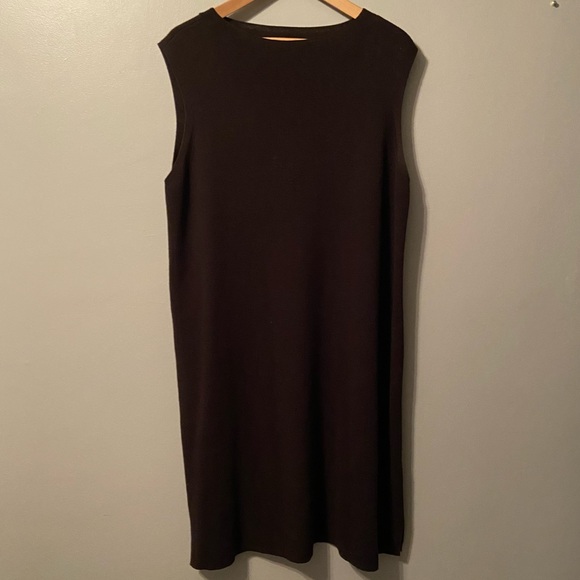 Eileen Fisher Dresses & Skirts - Eileen Fisher Dark Brown Sleeveless Dress (Italian Yarn)